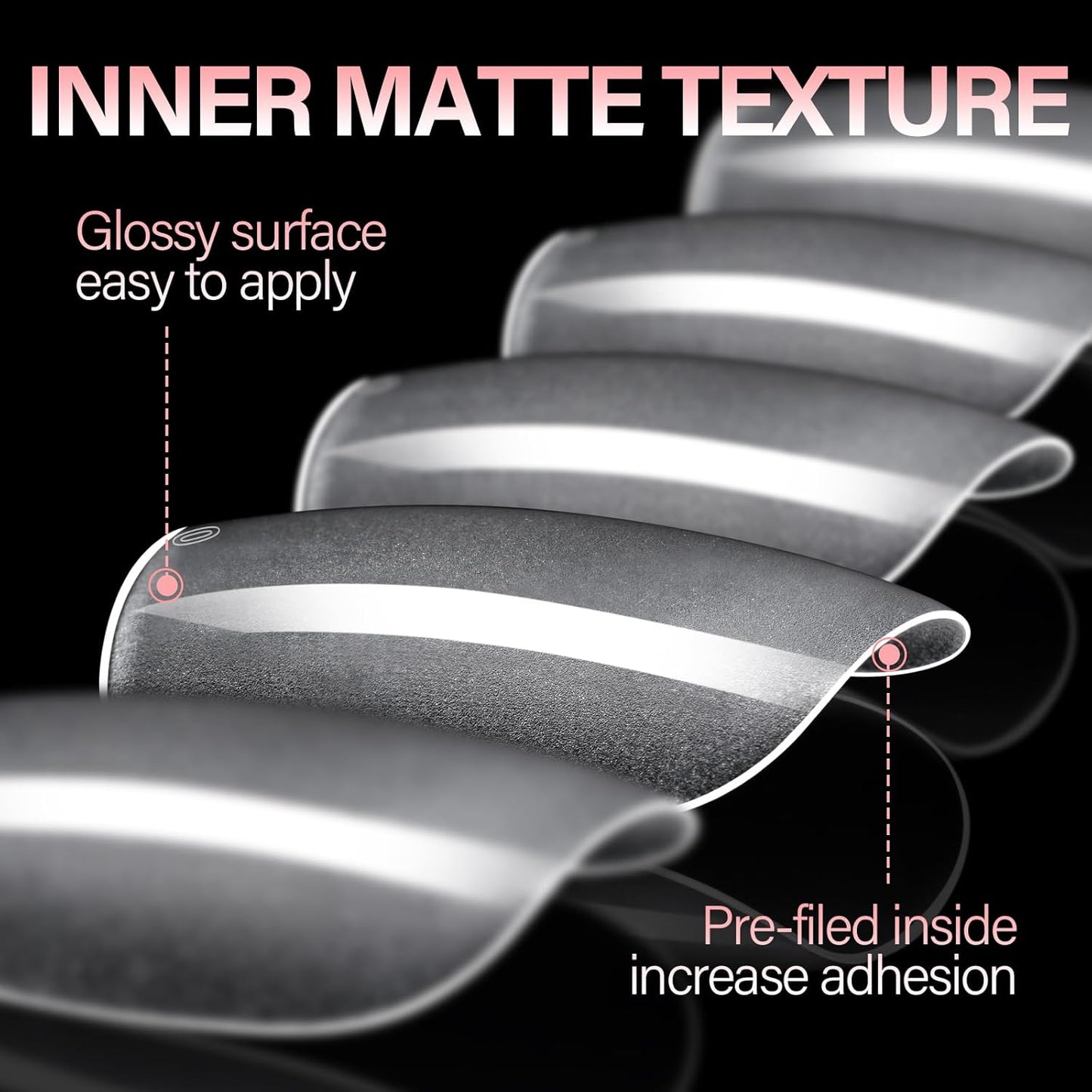 AILLSA Medium Coffin Nail Tips - Pre-shaped False Nail Tips Full Cover Matte Thickened Nails Tips, Fake Nails 450pcs 15 Sizes for DIY-Velvo Beauty