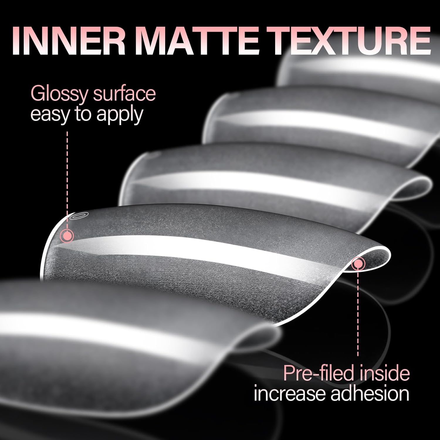 AILLSA Medium Coffin Nail Tips - Pre-shaped False Nail Tips Full Cover Matte Thickened Nails Tips, Fake Nails 450pcs 15 Sizes for DIY-Velvo Beauty