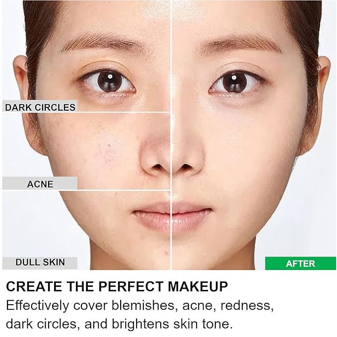 AWCCXMYM Mushroom Head Air Cushion CC Cream Foundation BB Cream Foundation Makeup Moisturizing CC Cream Liquid Foundation,Concealer Lasting Makeup Foundation Even Skin Tone Makeup Base Primer(Ivory)-Velvo Beauty