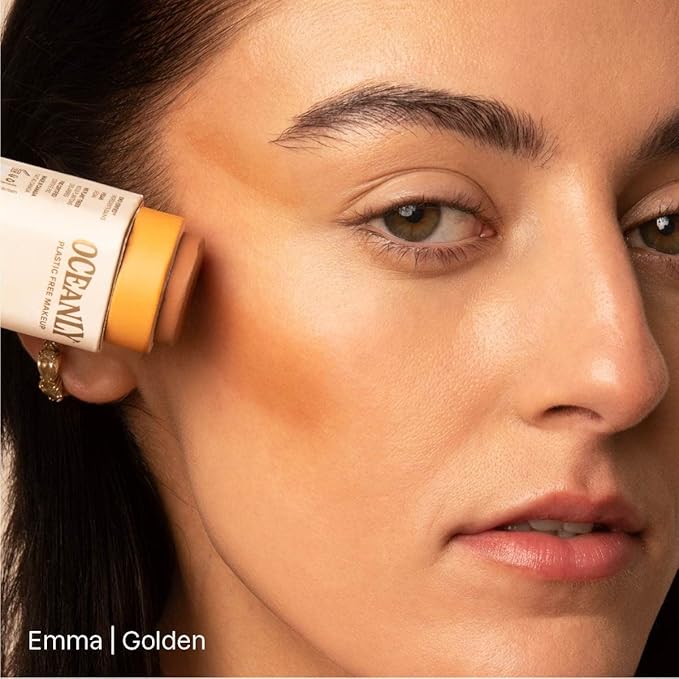 ATTITUDE Oceanly Lightweight Bronzer Stick, Titanium Dioxide-Free, EWG Verified, Plastic-Free, Vegan & Cruelty-free Makeup, Golden, 0.3 Ounces-Velvo Beauty