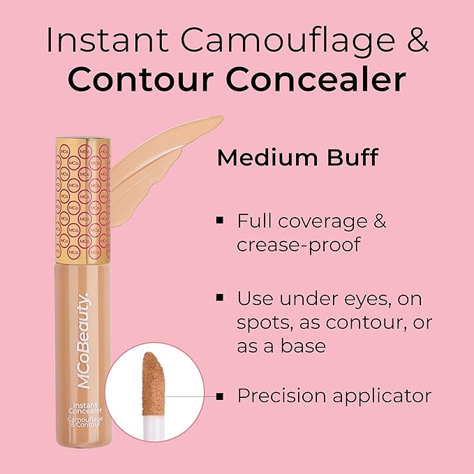 MCoBeauty Instant Concealer Camouflage & Contour, Medium Buff, Perfecting Contour with Flawless Coverage, Vegan, Cruelty Free Cosmetics-Velvo Beauty