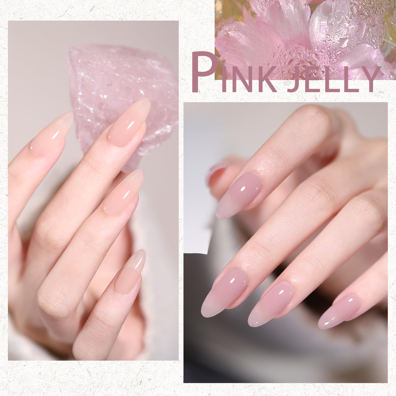 Jelly Nude Gel Nail Polish Set, 10Pcs Sheer Milky White Pink Transparent Gel Polish Kit UV LED Nail Gel Polish Colors Varnish Nail Art DIY Salon 7ML-Velvo Beauty