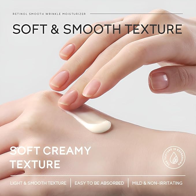 Retinol Cream for Face, Anti Aging Face Moisturizer with Hyaluronic Acid, Rapid Wrinkle Repair, Day & Night Cream Serum for Women, Reduce Fine Lines, Wrinkles & Dark Spots 1.06oz, 2Pack-Velvo Beauty