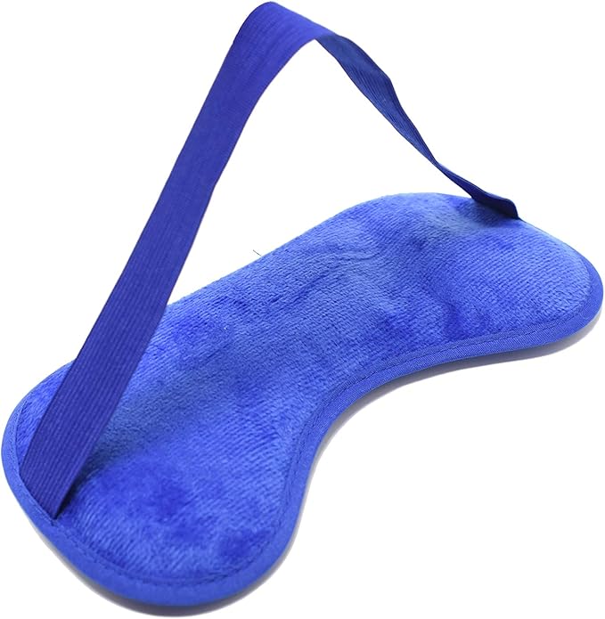 Plush Gel Eye Mask for Puffy Eyes, Blue - Cold Eye mask to Treat Dark Circles, Sinuses, Dry Eyes, and for Allergy Relief - Microwave Safe for Heat Therapy-Velvo Beauty
