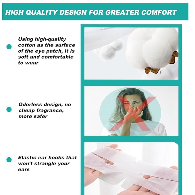 50 Packs Steam Eye Mask for Dry Eyes, Self Heated Sleep Eye Mask Disposable Warm Compress for Eyes, Relieves Dry Eye Eye Strain, Dark Circles, Puffiness,Microgroove (Natural Unscented More Safer)-Velvo Beauty