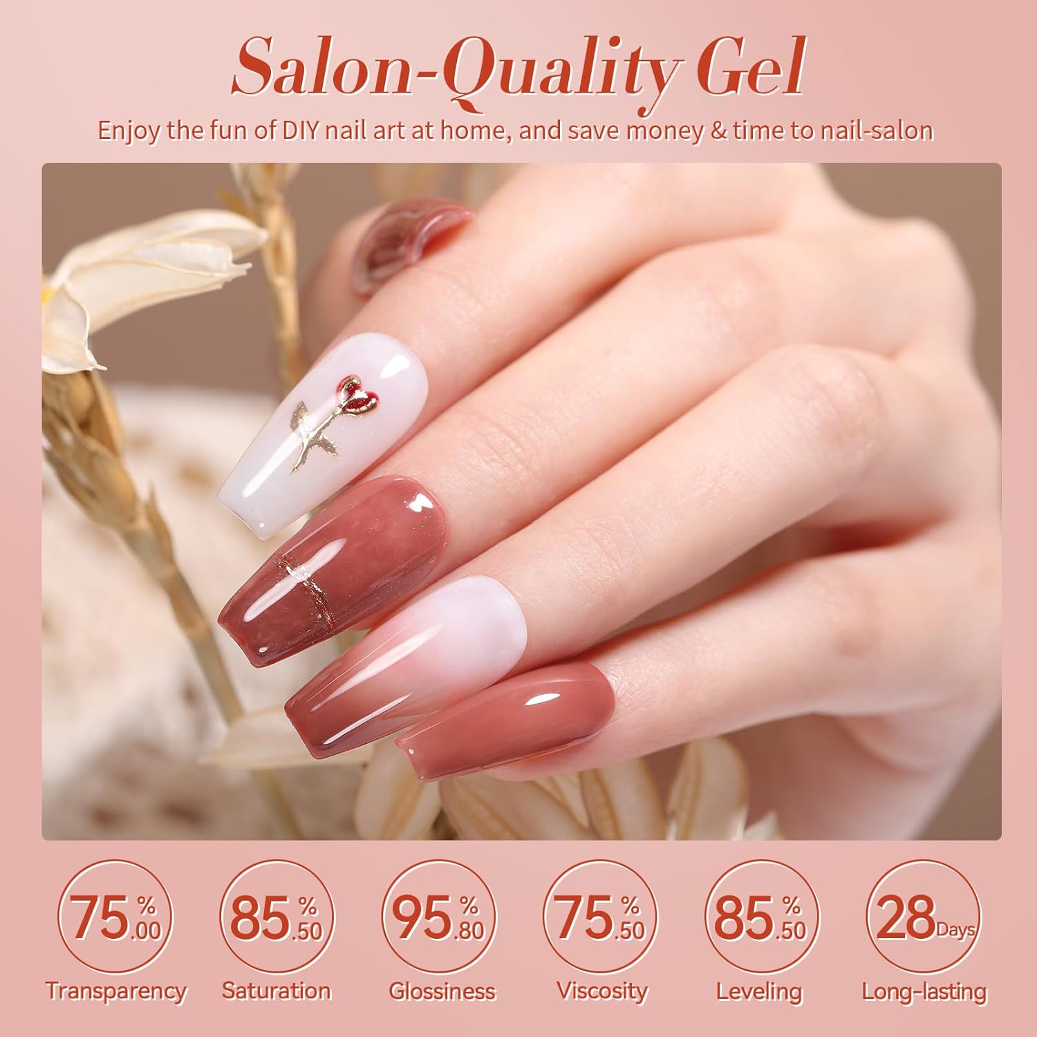 Born Pretty Jelly Burgundy Gel Nail Polish Fall Winter Jelly Blood Wine Red Brown Nude Purple Halloween Translucent Sheer Gel Polish Set Nail Art Varnish Manicure 6PCS-Velvo Beauty