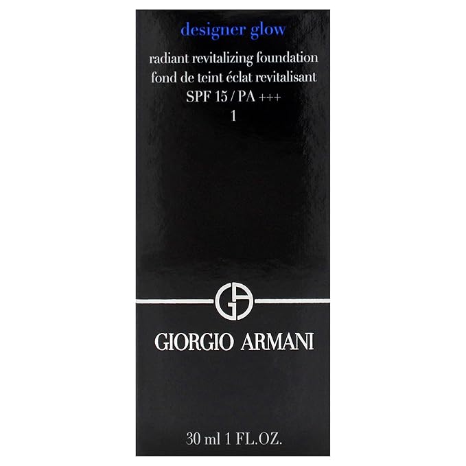 Designer Glow Radiant Revitalizing Foundation SPF 15 Plus - 1 by Giorgio Armani for Women - 1 oz Foundation-Velvo Beauty