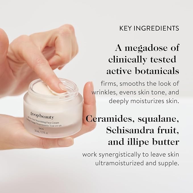 goop Beauty Nourishing Face Cream | Improves Firmness, Elasticity, & Brightness | Botanicals, Ceramides, & Squalane | Anti Wrinkle Moisturizer | 1.7 fl oz-Velvo Beauty