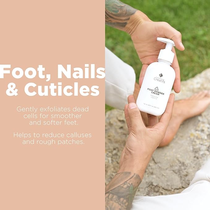 Foot Powder Cream for Dry Cracked Heels, Odor Control, and Intense Skin Hydration, 8.5 fl. oz., with Shea Butter and Vitamin E-Velvo Beauty