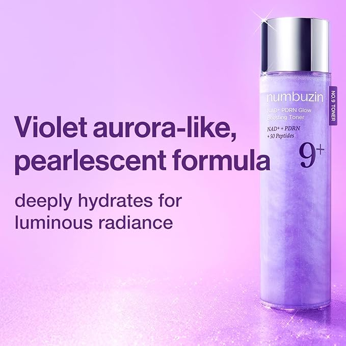 numbuzin No.9 Toner | NAD+ PDRN Glow Boosting Toner | Glowing, Firming, Hydrating, Elasticity, Wrinkles, Fine Lines, Korean Skincare | Salmon PDRN, Peptides, NAD | Essence for Dry Skin | 5.07 fl. Oz-Velvo Beauty