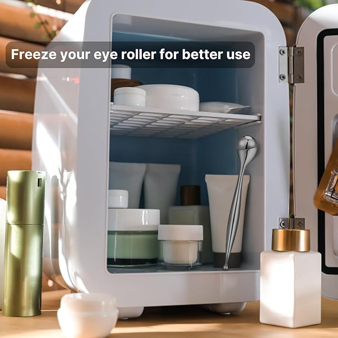 2-in-1 Eye Cream Applicator and Ice Roller, Face Massager Tool for Puffiness, Eye Bags, Muscle Ache-Velvo Beauty