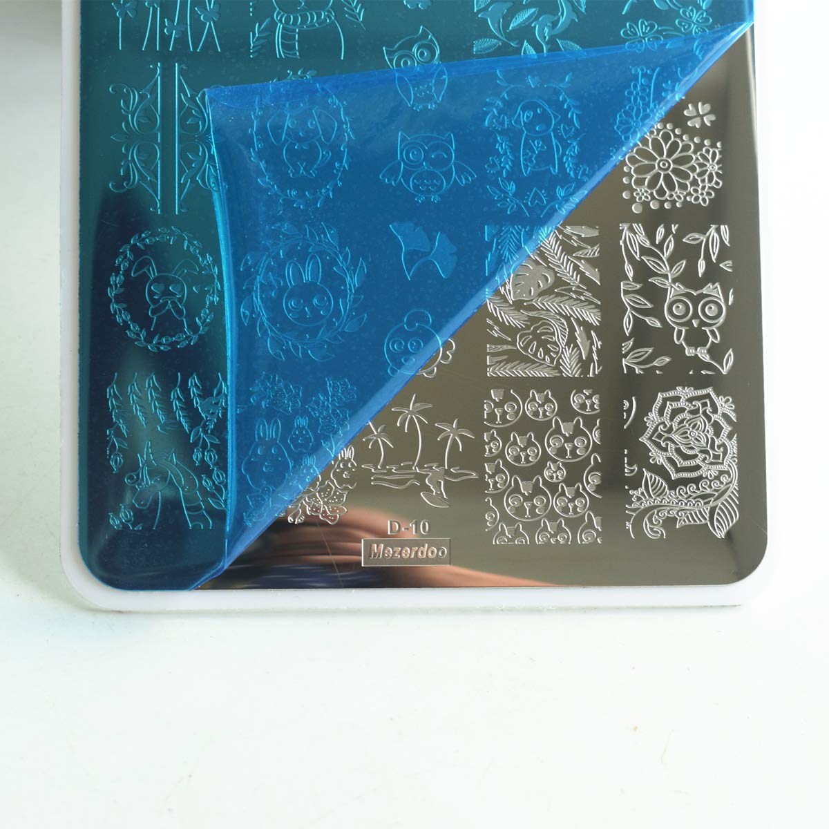 2pcs Mix Nail Art Stamp Template Dreamcatcher Feather Pendant Image Nail Stamping Plates Cute Animals Cartoon DIY Designs Manicure Stamper Plate Stencils-Velvo Beauty