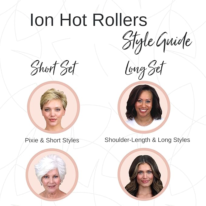 CALISTA Ion Hot Rollers for Long Hair | Hair Roller Clips Included | Heats to 230°F | Dual Voltage | Add Hands-Free Curls, Waves, and Volume (Pink, Long - 12)-Velvo Beauty