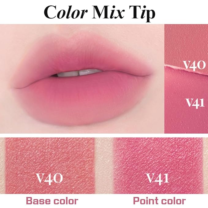 BBIA Last Velvet Tint - Soft & Creamy Matte Finish Lip Stain, Blur Effect with Velvety Texture, Long-Lasting, High Pigment, Lightweight, Non-Drying, Vegan, Korean Lip Makeup (V40 SUMMER ROSE)-Velvo Beauty