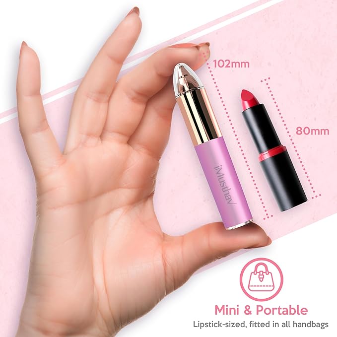 Mini Portable Painless Eyebrow Remover Trimmer for Women, Eyebrow Razor Epilator Pen,18K Gold-Plated Hypoallergenic Precision Pencil-tip. 360° LED Light for Instant and Painless Hair Remover.-Velvo Beauty