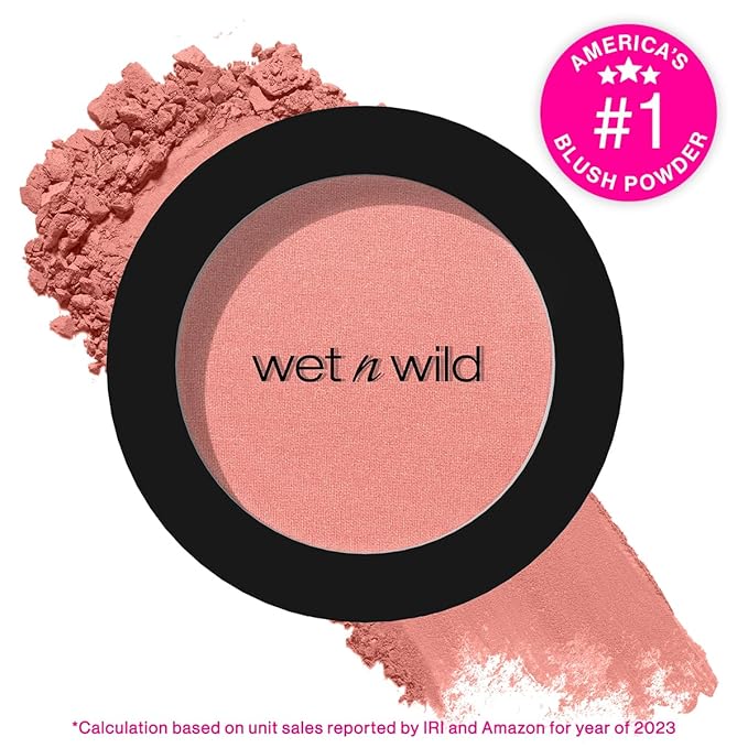wet n wild Color Icon Blush, Effortless Glow & Seamless Blend infused with Luxuriously Smooth Jojoba Oil, Sheer Finish with a Matte Natural Glow, Cruelty-Free & Vegan - Pinch Me Pink-Velvo Beauty