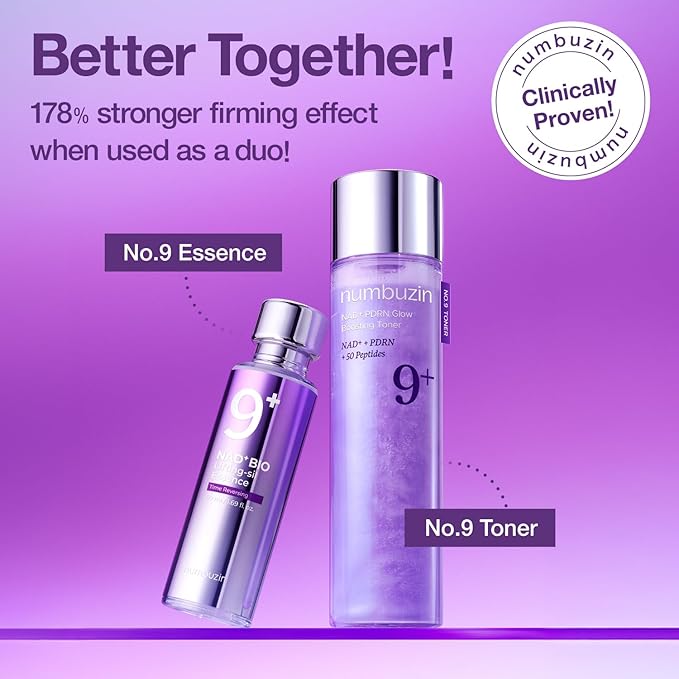 numbuzin No.9 Toner | NAD+ PDRN Glow Boosting Toner | Glowing, Firming, Hydrating, Elasticity, Wrinkles, Fine Lines, Korean Skincare | Salmon PDRN, Peptides, NAD | Essence for Dry Skin | 5.07 fl. Oz-Velvo Beauty