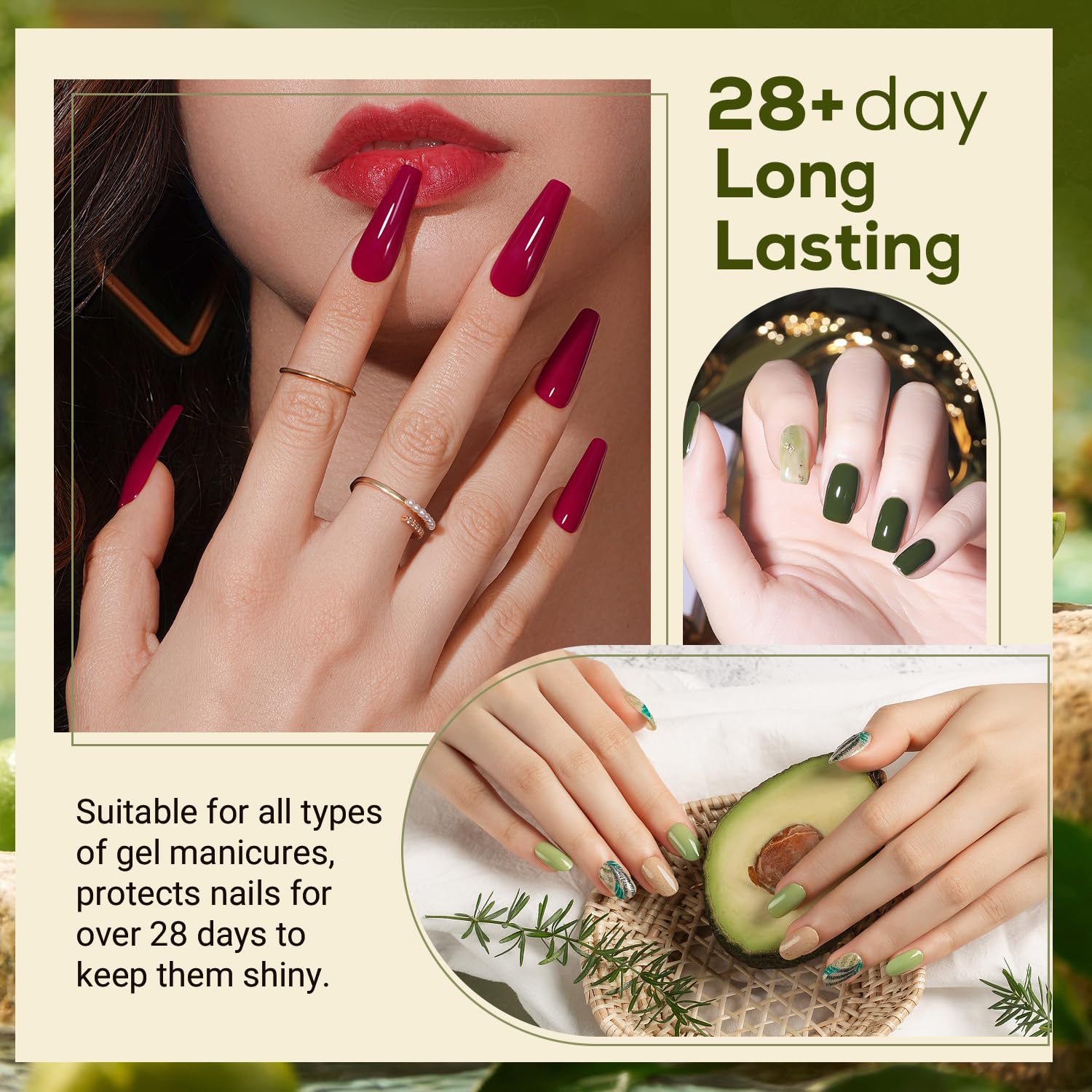 JEWHITENY 2 Bottles 10ML Gel Top Coat and Base Coat Set Gel Polish Long Lasting Glossy Shine Effect DIY Nail Art Design Need U V Lamp Curing-Velvo Beauty