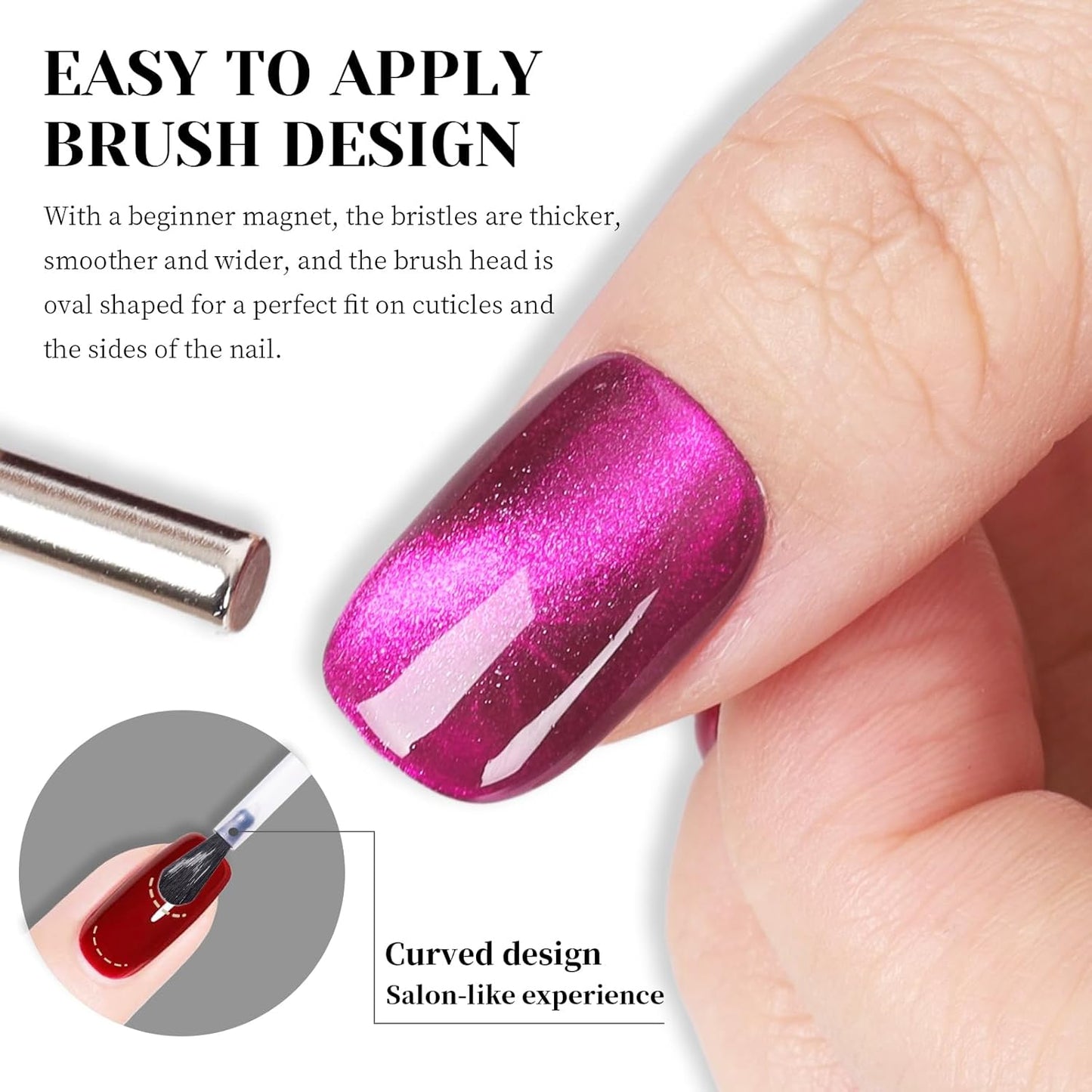 Purple Cat Eye Gel Nail Polish - Perfect for DIY at Home & Ideal Gift for Nail Art Lovers!-Velvo Beauty