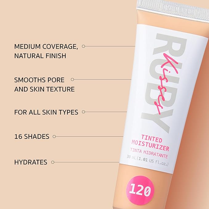 Ruby Kisses Tinted Moisturizer, Hydration, Calm & Revitalize Skin, Skin Perfecting, Blur Pores & Fine Lines, Natural Finish & All-Day Comfort Wear (Classic Ivory)-Velvo Beauty