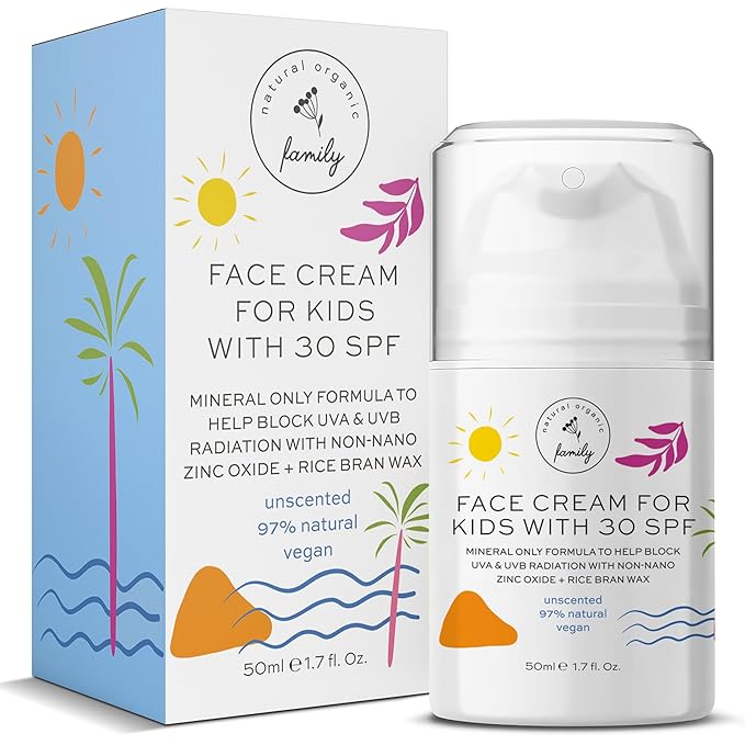 Kid Face Sunscreen Moisturizer with SPF – SPF 30 Mineral Face Sunscreen – Lightweight, Non-Greasy, Reef-Safe with Zinc Oxide & Niacinamide – Broad-Spectrum UV Protection – Daily Moisturizer for Kids-Velvo Beauty