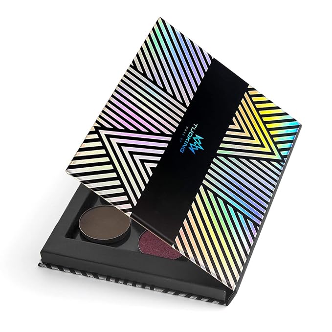 Makeup Magnetic Palette with Mirror and 20Pcs Metal Stickers, Empty Storage Palette for Eyeshadow Powder Highlighter-Velvo Beauty