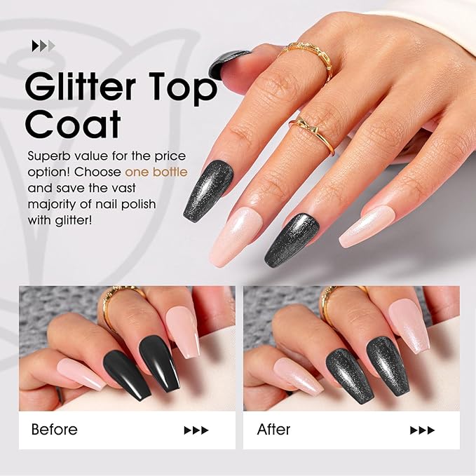 ROSALIND White Black Gel Nail Polish Set with Matte and Glitter Top Coat, 6 Colors Black Milky White Neutral Nude Grey Gel Nail Polish Soak Off Gel Nail art-Velvo Beauty