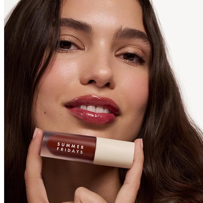 Summer Fridays Dream Lip Oil - Tinted Lip Oil with Moisturizing Sheer Coverage, High-Shine and Deep Hydration - Non-Sticky Formula for Long-Lasting Softness - Midnight Berry (0.15 Oz)-Velvo Beauty