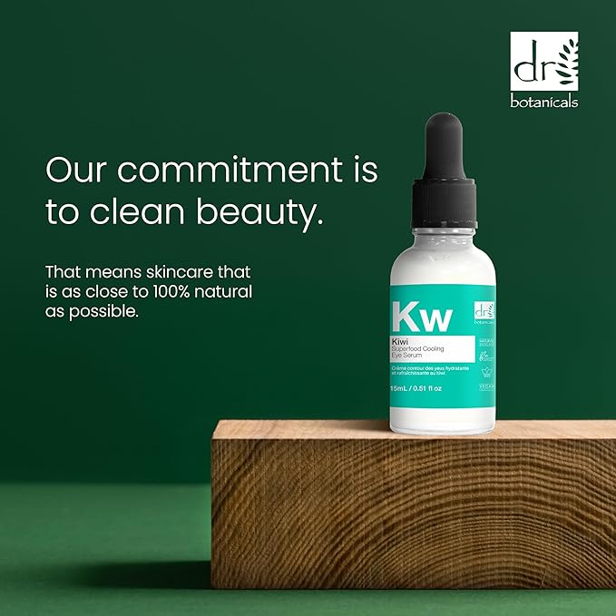 Dr Botanicals Refreshing Eye Cooling Serum with Vitamin C, Kiwi Fruit Oil to reduce Wrinkles, skin imperfections. Hydrating, Brightening and promotes Youthful Skin 15 ml / 0.5 Fl oz-Velvo Beauty