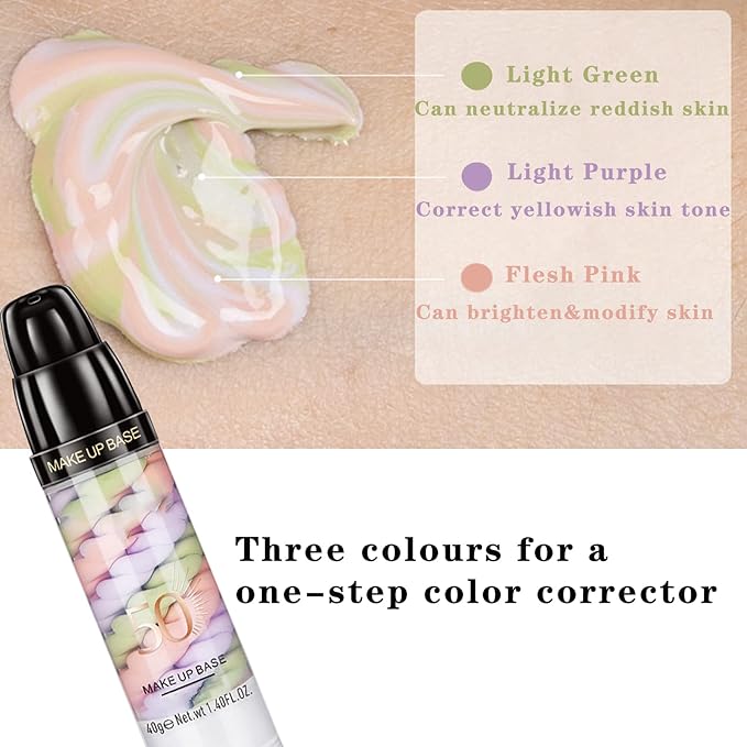 Face Primer,Color Corrector,Isolation Cream,Face Makeup Primer Base,Oil Control,Moisturizing,Concealer,40G-Velvo Beauty