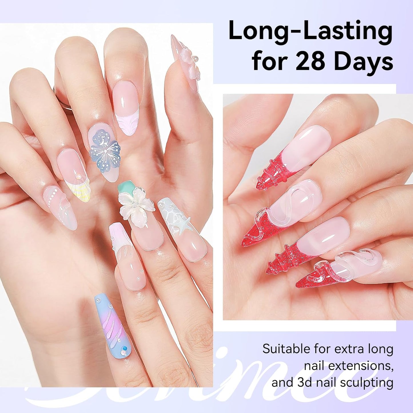 Sculpting Gel for Nail Art and 15ml Nail Glue, Solid Builder Gel for Nails Clear Non-Stick Hand For Modeling, Sculpture, Nails Extension UV/Led Manicure DIY At Home-Velvo Beauty