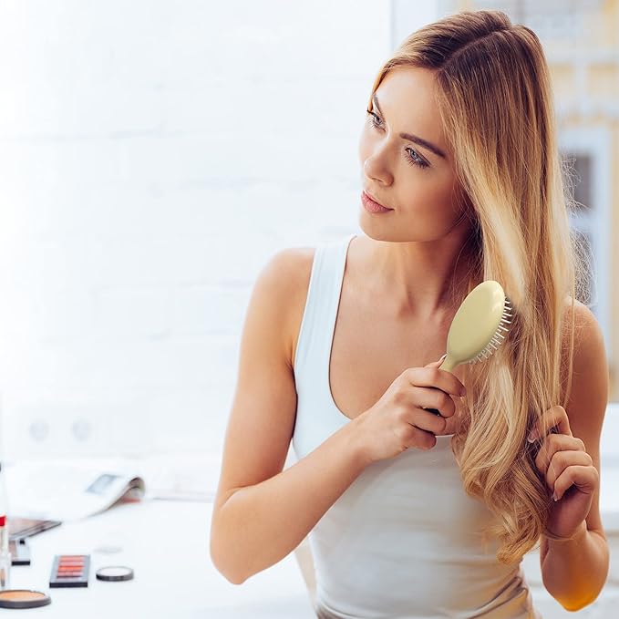 6 Pieces Mini Wet Hair Brush, Travel Detangling Brush, for Most Hair Types, with Ease Knots Without Tears or Breakage, Multicolor-Velvo Beauty