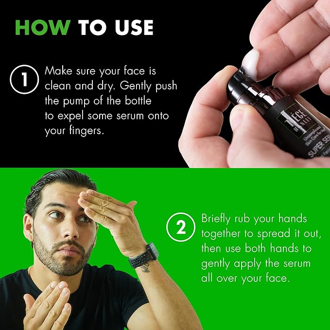 Tiege Hanley Anti-Aging Face Serum, SUPER SERUM (2-Pack) - Skin Tightening Facial Serum for Men - Mens Serum For Face with Sodium Hyaluronate & Retinyl Palmitate for Smoother & Tighter Skin, 0.5 Fl Oz-Velvo Beauty