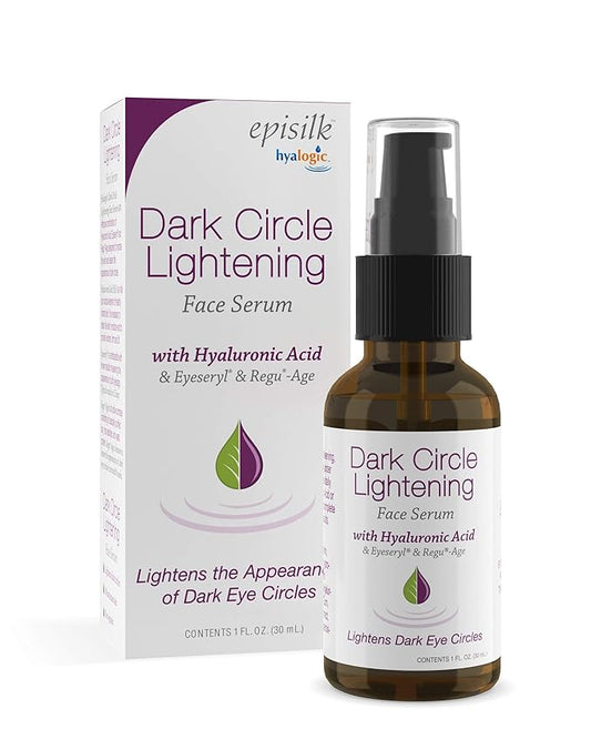 Hyalogic Dark Circle Lightening Face Serum - Treat Under Eye Dark Circles w/Hyaluronic Acid, Eveseryl & Regu-Age - Soothe, Nourish & Rejuvenate Skin - 1oz-Velvo Beauty