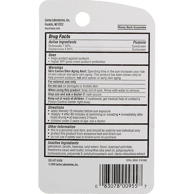 Carmex Click-Stick Moisturizing Lip Balm SPF 15 Cherry 0.15 oz (Pack of 2)-Velvo Beauty