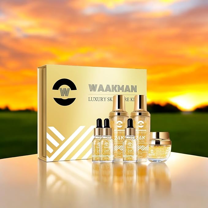 Luxury 24K Gold Moisturizing, Nourishing, Anti-Aging Moisturizer, Toner, Facial Cream & Serum Skincare Set-Velvo Beauty
