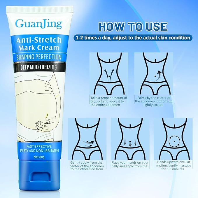 Stretch Mark Removal, Stretch Mark Cream for Pregnancy, Scar Removal Cream Deep Stretch Mark Removal, Belly Butter for Pregnant Women To Prevent And Repair Maternity Stretch Marks Scar 2.82 Oz-Velvo Beauty
