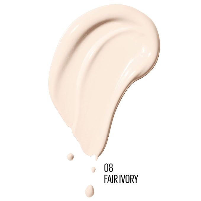 Maybelline Dream Radiant Liquid Medium Coverage Hydrating Makeup, Lightweight Liquid Foundation, Fair Ivory, 1 Count-Velvo Beauty