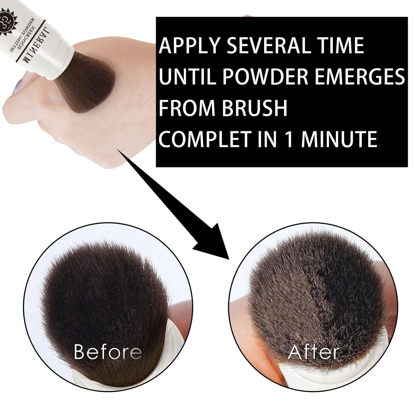 Sunscreen Setting Powder SPF 35, Mineral Brush Powder for Face & Scalp, Oil Control Natural Matte Finish Loose Powder Translucent Lasting Lightweight Breathable for All Skin (#05 Medium)-Velvo Beauty