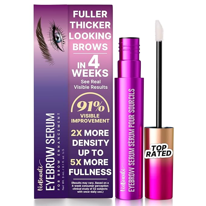 VieBeauti Eyebrow Growth Serum: Eyebrow Serum to Grow Brows with Advanced Formula to Boost Longer Fuller and Thicker Looking Eyebrows 3mL-Velvo Beauty