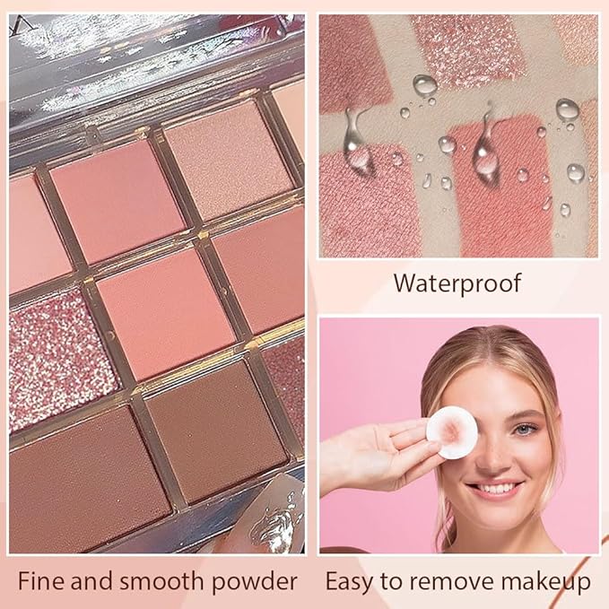 12 Girds Colorful Matte Shimmer Eyeshadow Palette for Eye Makeup,High Pigmented Eye Shadow Primers Powder Palet de sombras de ojos 12-B-Velvo Beauty