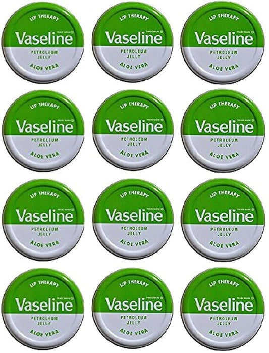 Vaseline Lip Balm 20g/0.705oz (12x20g/0.705, Aloe Vera)-Velvo Beauty