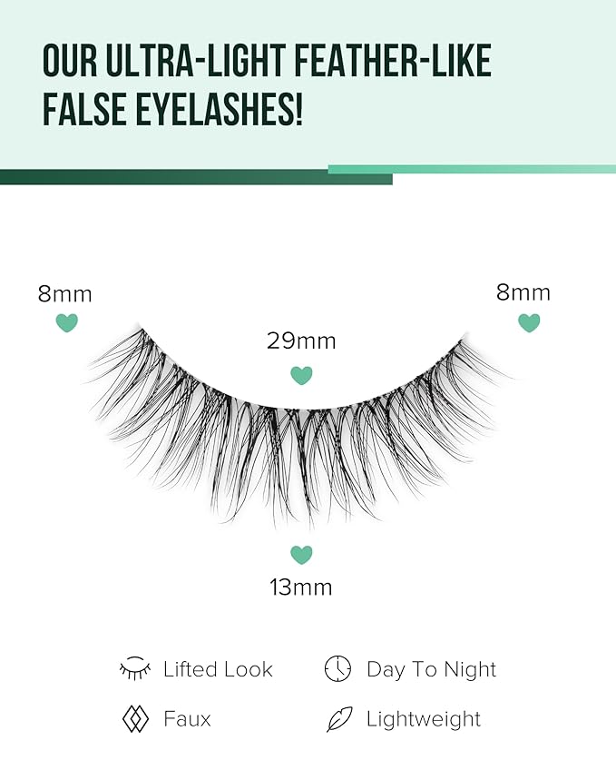 Eyelashes Wispy Lashes Natural Mink Eye Lashes Pack Clear Band Strip Lashes That Look Like Extensions Short False Eyelashes Natural 7 Pairs-Velvo Beauty