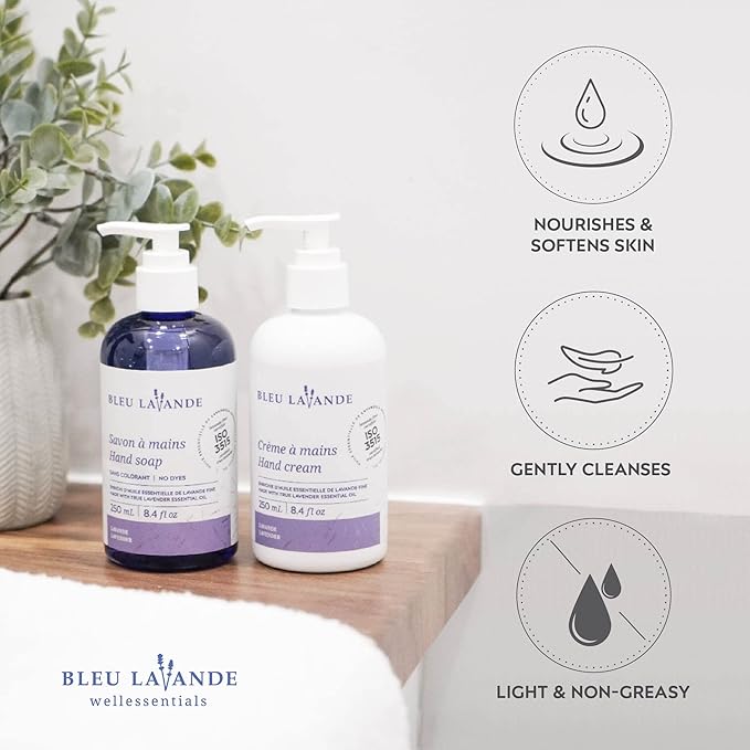 Bleu Lavande - Soothing Hand Care Aromatherapy Set – Lavender Hand Soap & Lavender Hand Creams – Infused with Premium and 100% Pure Lavender Essential Oil - Natural & Vegan Lavender Products-Velvo Beauty