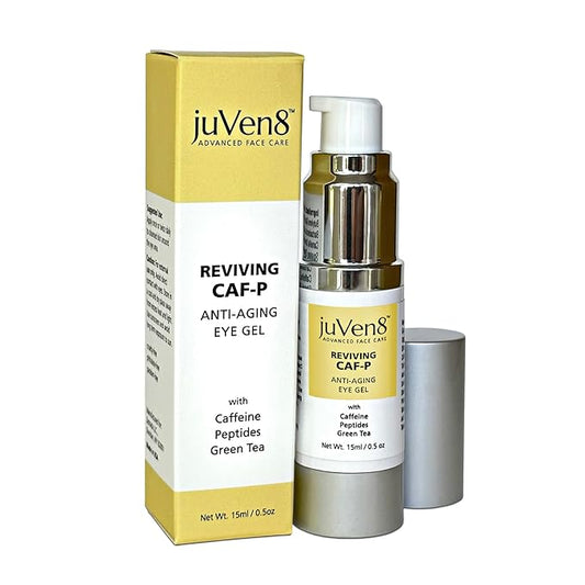 Reviving Eye Gel, 15ml - with Caffeine, Peptides, Green Tea & Hyaluronic Acid - Anti-Aging, Anti-Wrinkle, Dark Circles Eye Cream-Velvo Beauty