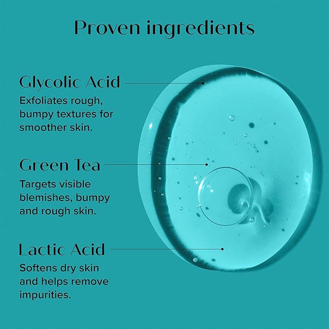 Medix 20% Glycolic Acid Booster + Exfoliating Body Wash Cleanser Skin Care 2PC Set | AHA Exfoliant Body Wash + Body Serum Both Refine + Soften Dead Dry Skin, Bumps, Wrinkles, & Fine Lines, Bundle-Velvo Beauty