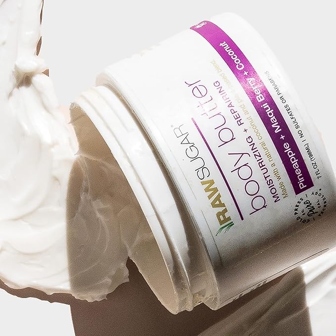 Raw Sugar Pineapple + Coconut + Maqui Berry Body Ritual Bundle - Exfoliating Body Scrub and Body Butter, Formulated without Sulfates + Parabens, Body Care Products for Women & Men-Velvo Beauty