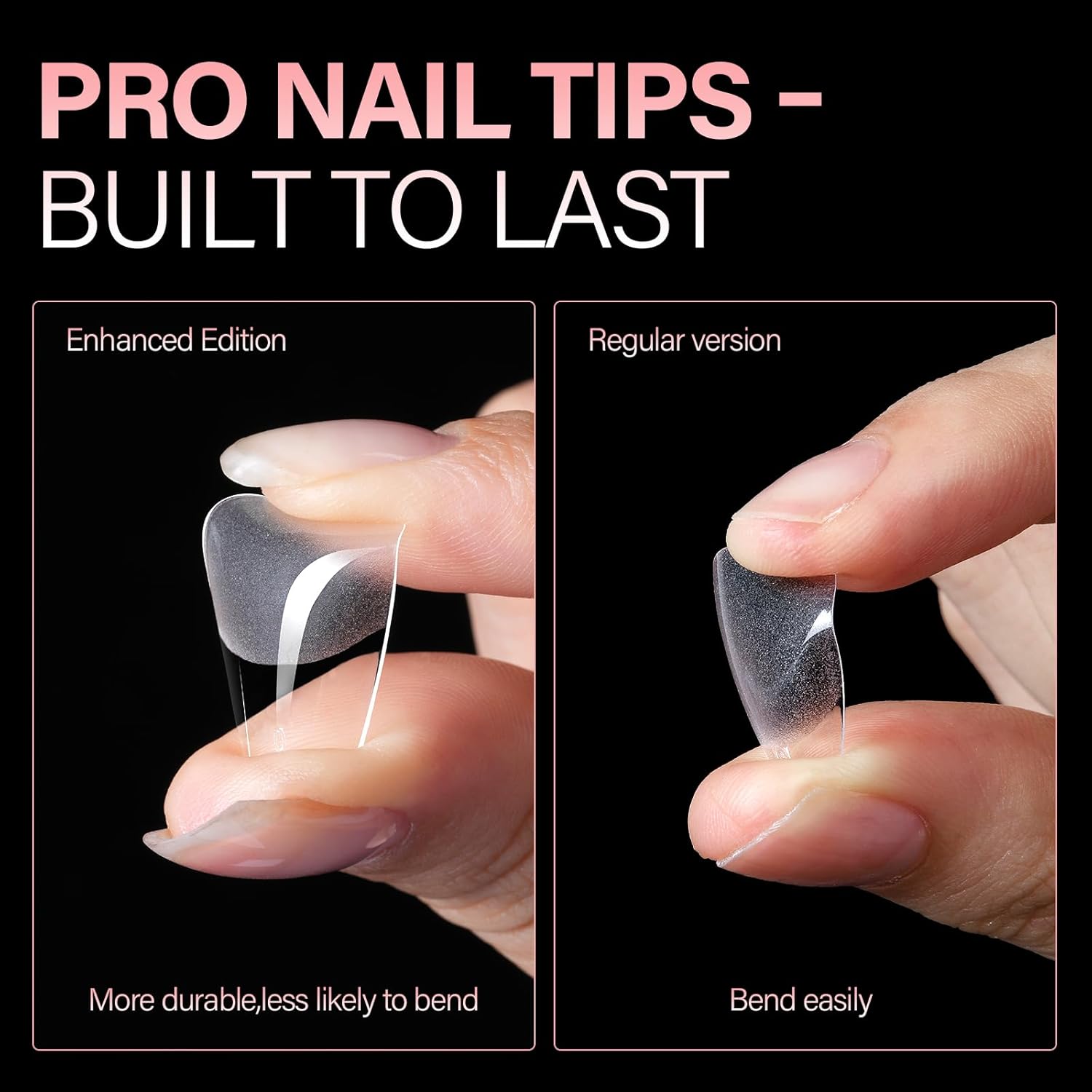 AILLSA Medium Coffin Nail Tips 240Pcs Soft Fake Nail Gel Tips Pre-Shaped Acrylic Nail Tips, Half Matte Full Cover Clear Tips False Press on for Extension Manicure Home DIY 15 Sizes Gelly Tips-Velvo Beauty