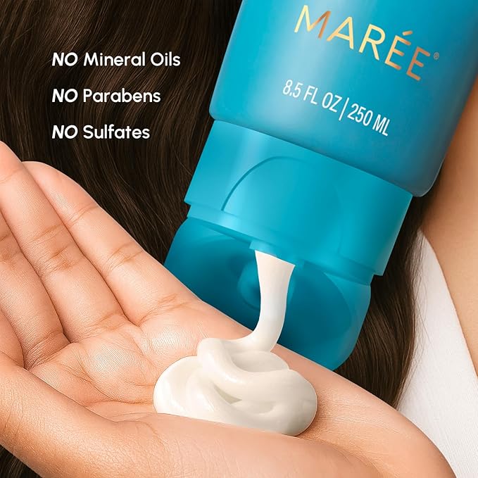 MAREE Hair Mask Conditioner for Women and Men - Hydrating Moisturizing Color Safe Deep Conditioner For Dry Damaged Curly Color Treated Fine Hair - Women's and Men's Acondicionador Para Cabello Rizado-Velvo Beauty
