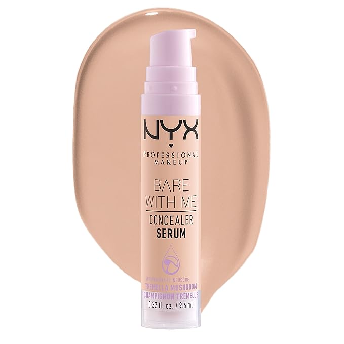 NYX PROFESSIONAL MAKEUP Plump Right Back Plumping Serum & Primer, With Hyaluronic Acid & Bare With Me Concealer Serum, Up To 24Hr Hydration - Light-Velvo Beauty